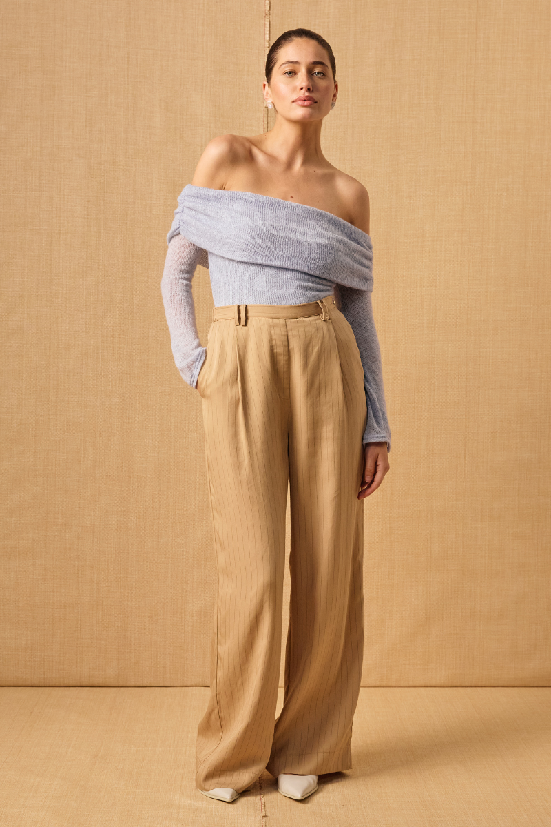 BAHIA PINSTRIPE PANT - SUNBAKED
