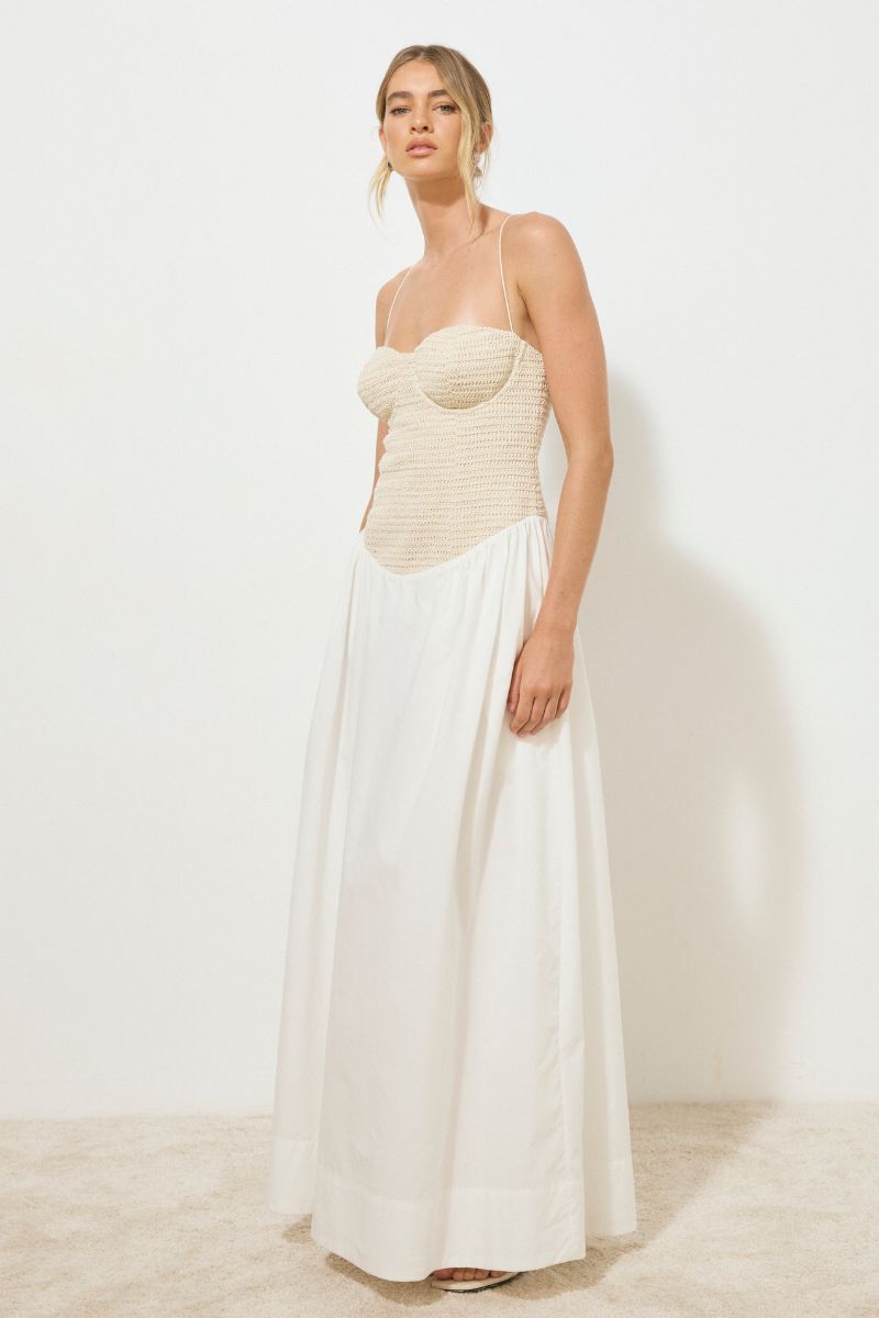 DELMAR DRESS NATURAL / WHITE