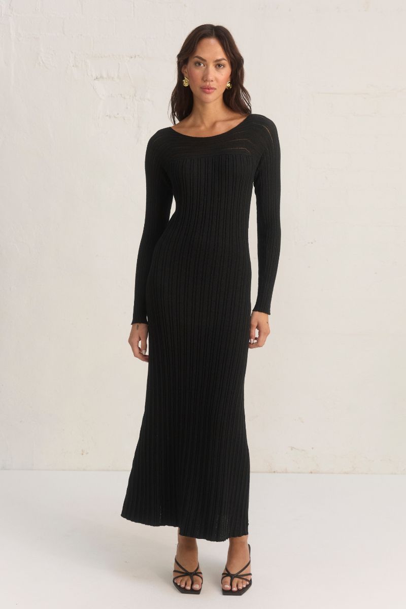 GENESIS KNIT DRESS - BLACK