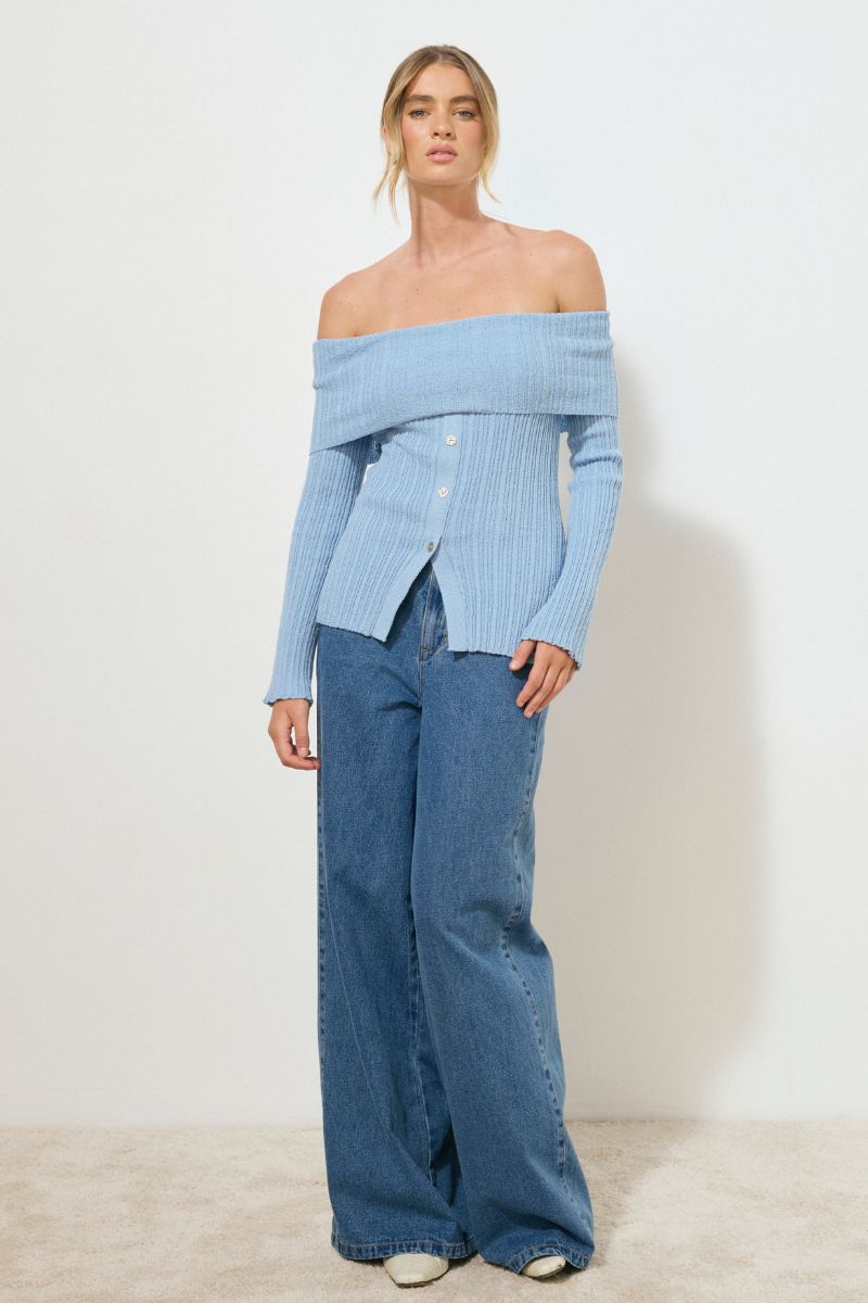 ETERNAL KNIT TOP BLUEBELL