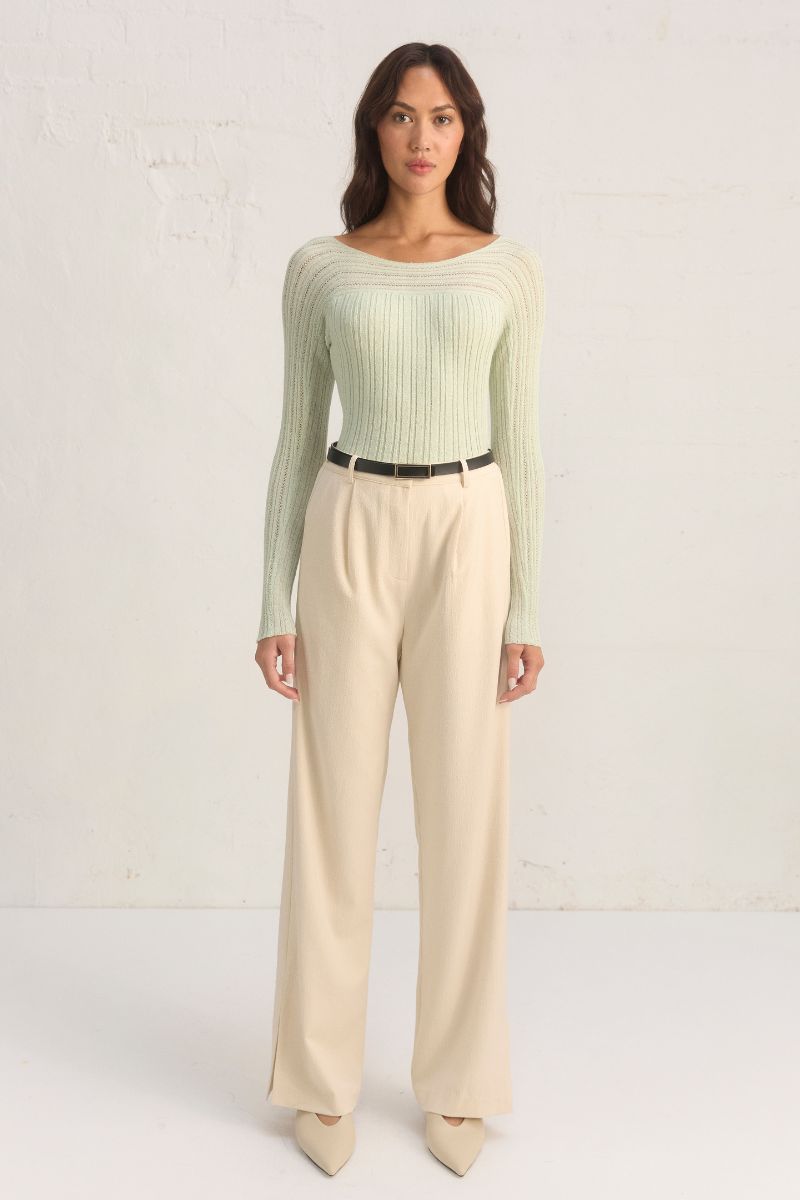 GENESIS KNIT TOP - SAGE
