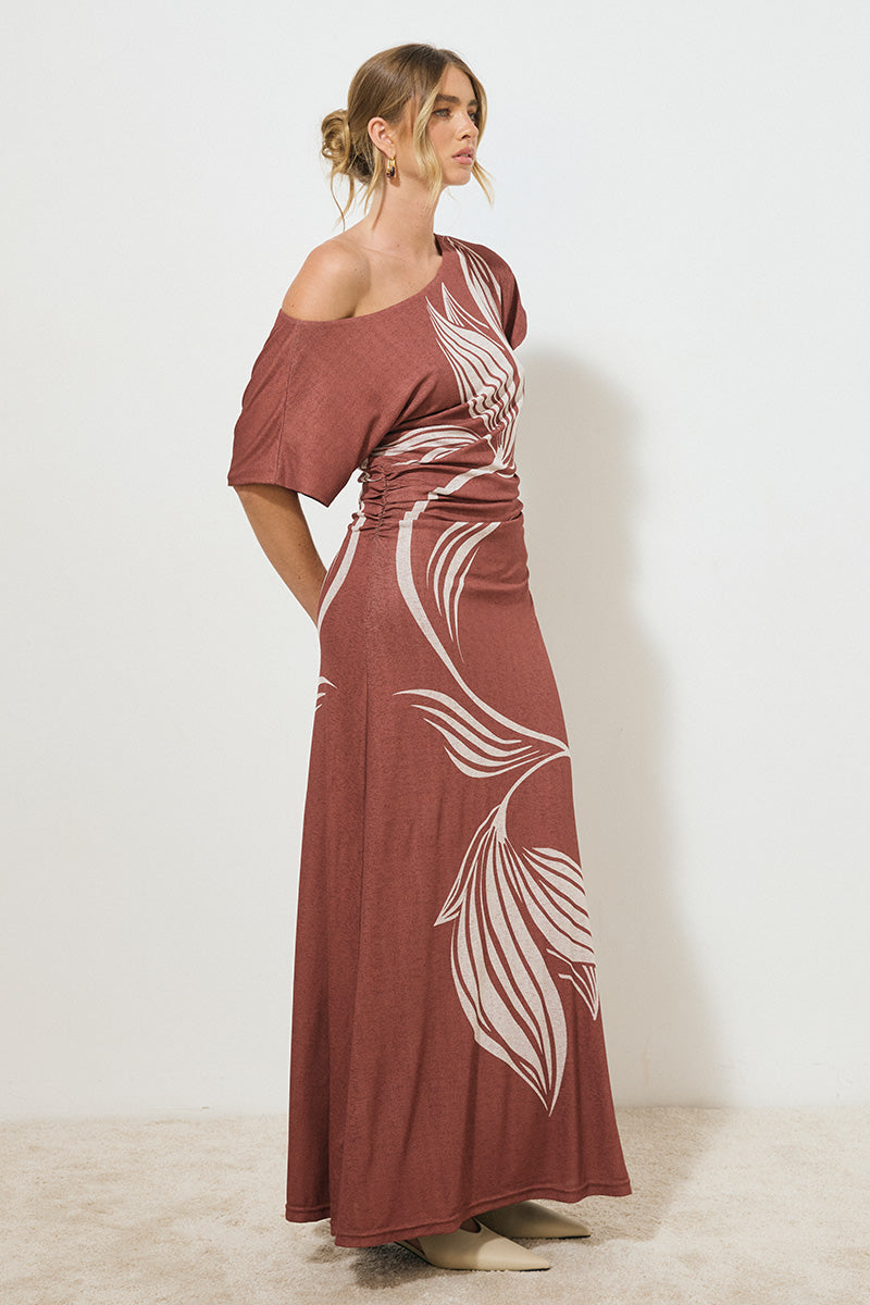 AFFAIR DRESS ROSE TAUPE
