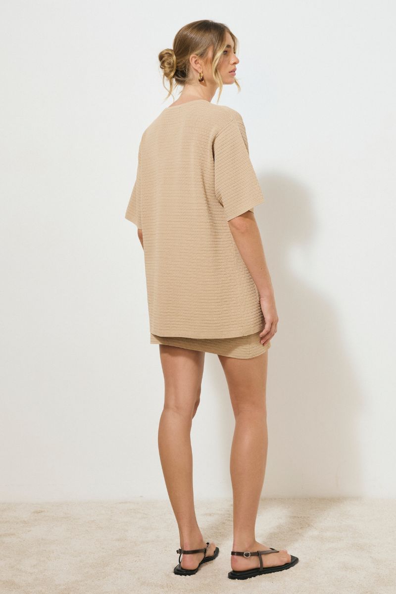 MEMOIR KNIT TOP STONE