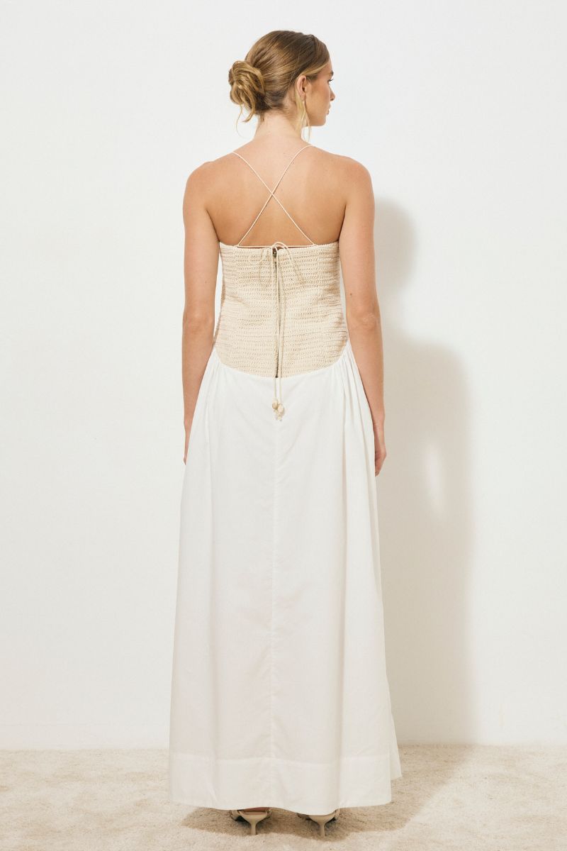 DELMAR DRESS NATURAL / WHITE