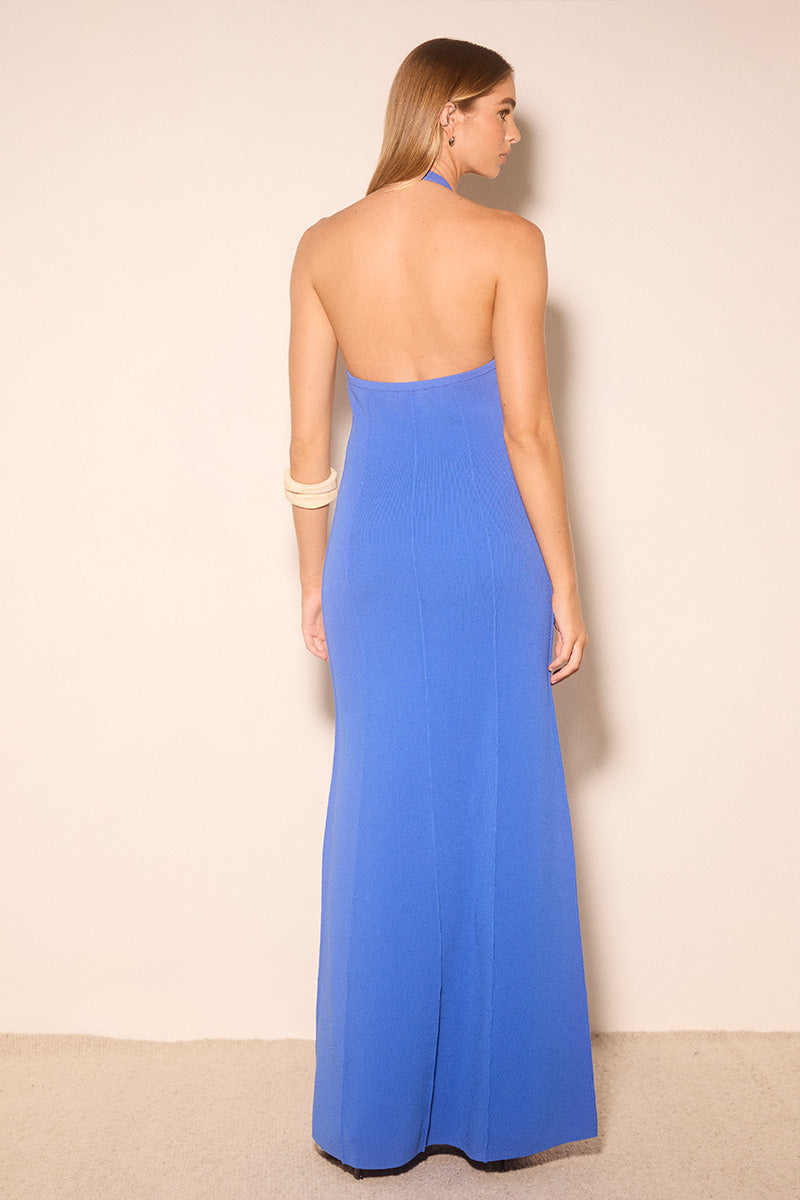 NILE KNIT DRESS AZUL BLUE