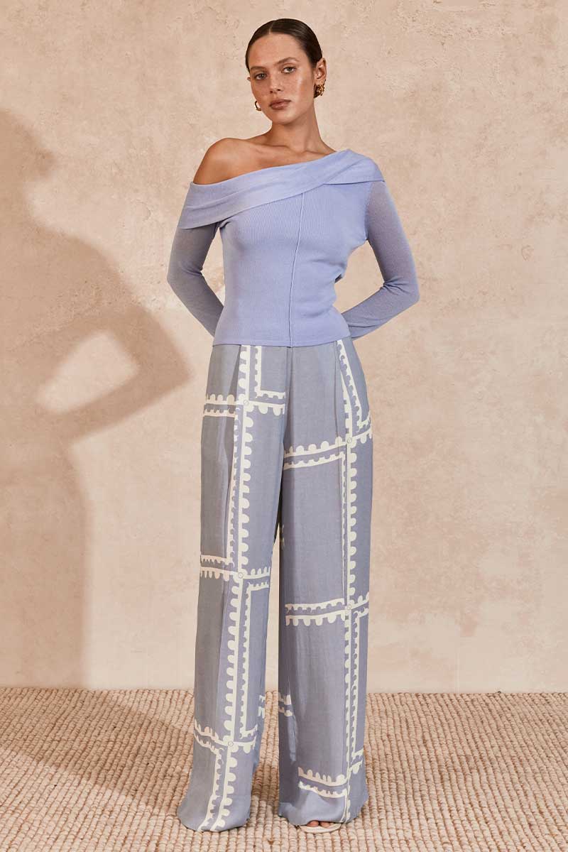 AZUL KNIT TOP - HERON BLUE