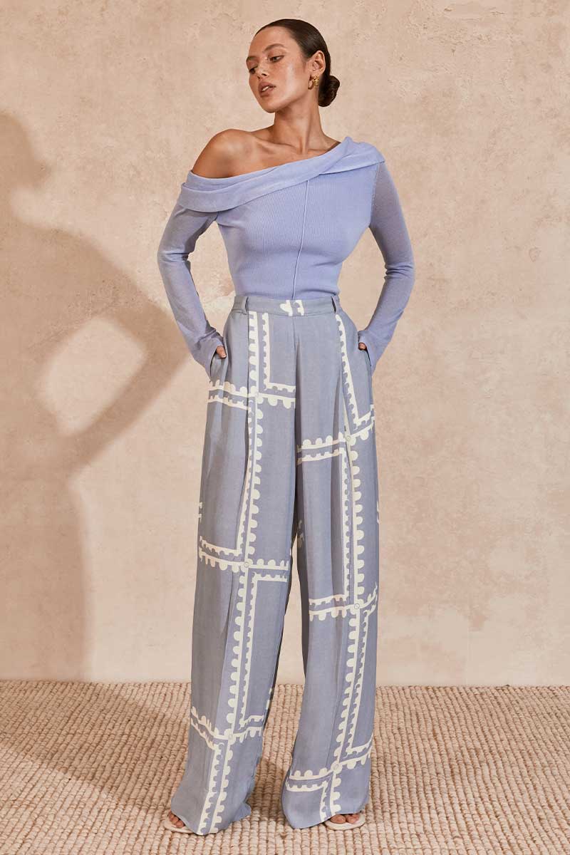 AZUL KNIT TOP - HERON BLUE