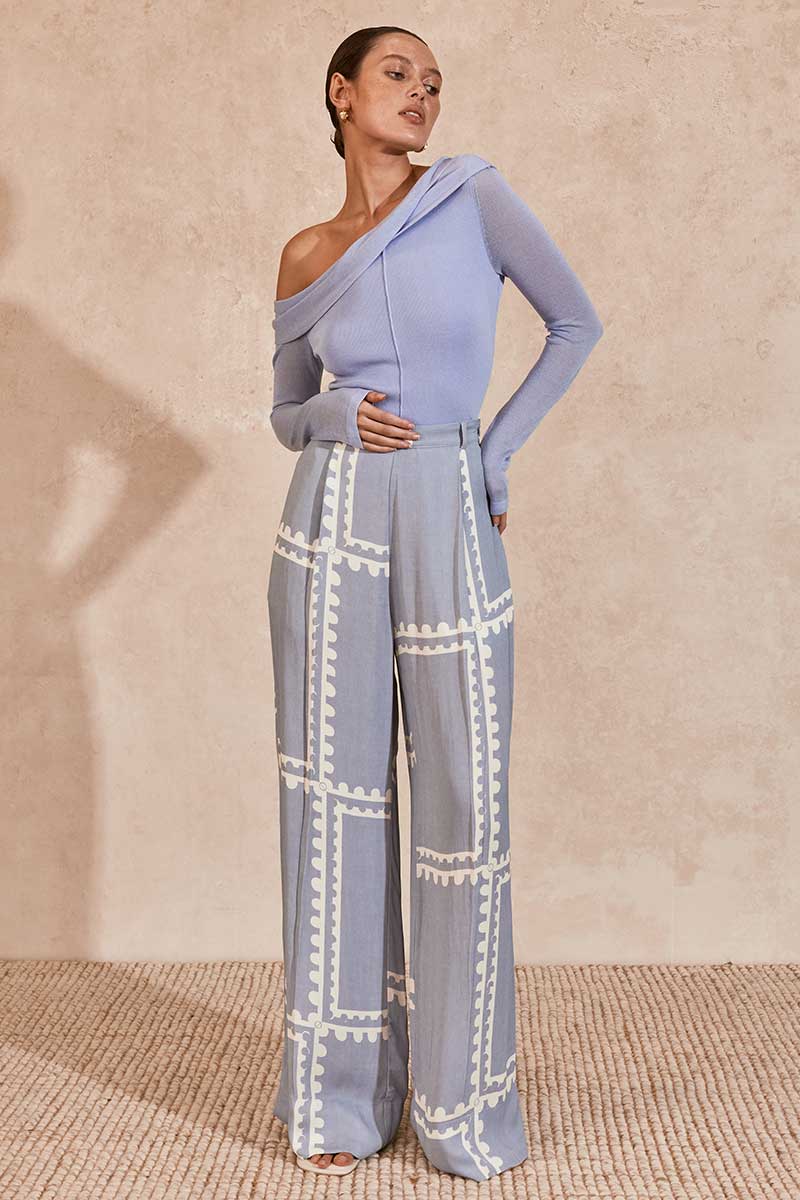 AZUL KNIT TOP - HERON BLUE