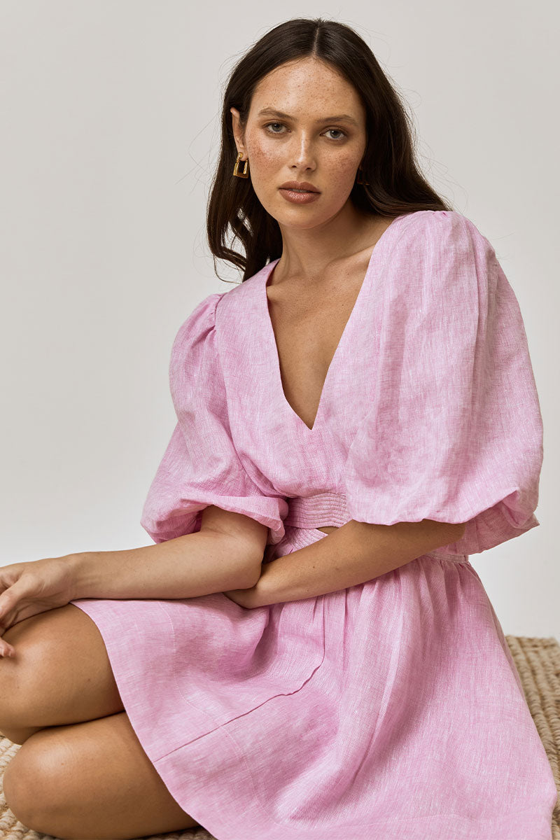 Mon Renn women's Clothing Sydney Bask Mini Dress Pink