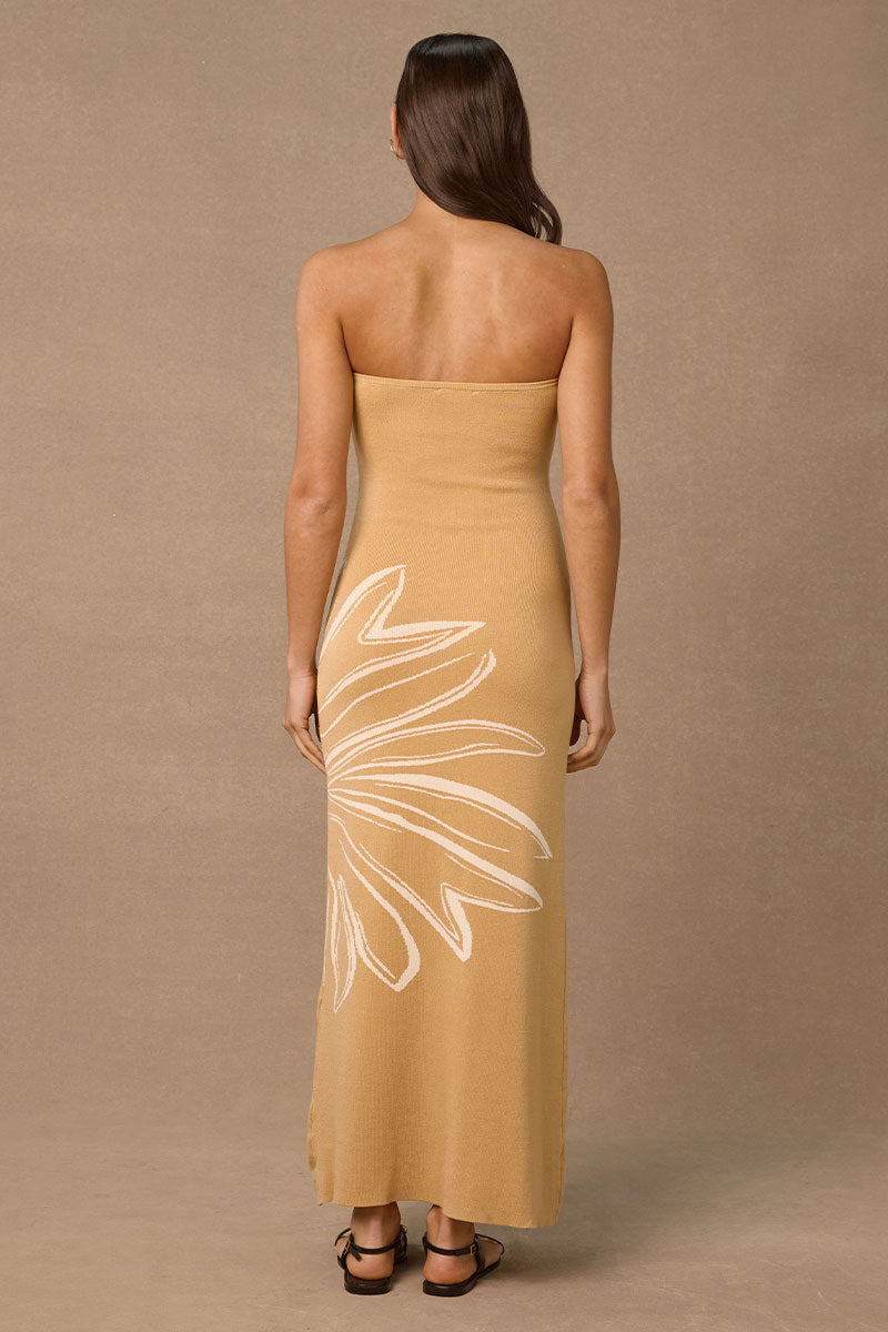 CABANA KNIT DRESS - WHEAT