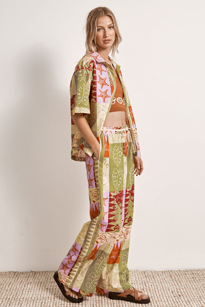 Mon Renn women's Clothing Sydney Cove Patchwork Shirt