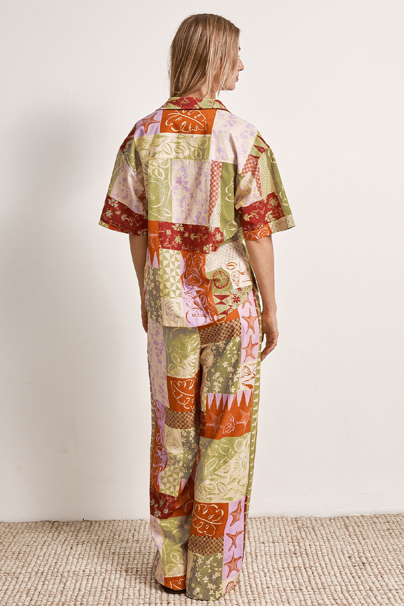 Mon Renn women's Clothing Sydney Cove Patchwork Shirt