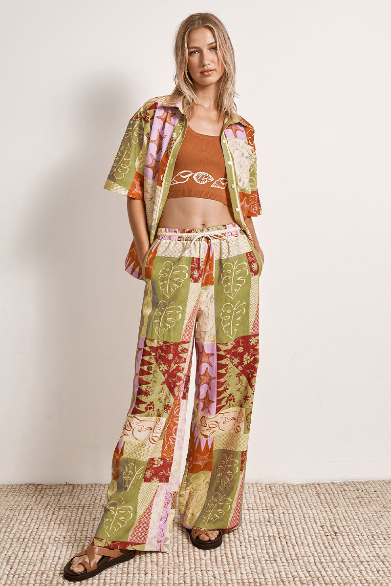 Mon Renn women's Clothing Sydney Cove Patchwork Shirt