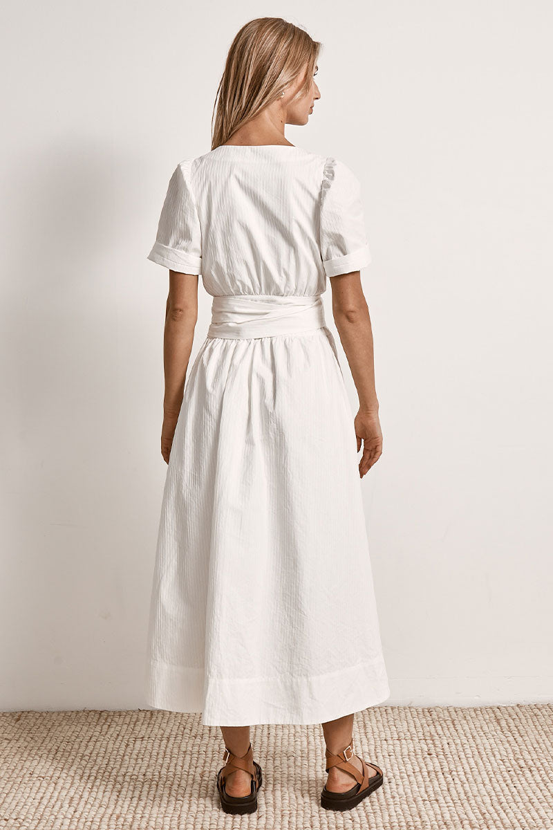 Mon Renn women's Clothing Sydney East Midi Dress White
