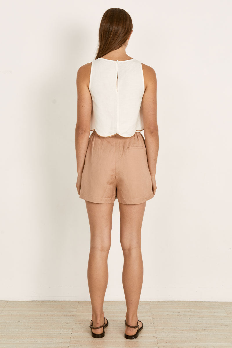 Mon Renn women's Clothing Sydney Fresco Short Brown