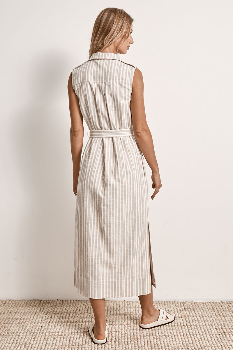 Mon Renn women's Clothing Sydney Illusion Midi Dress Cream