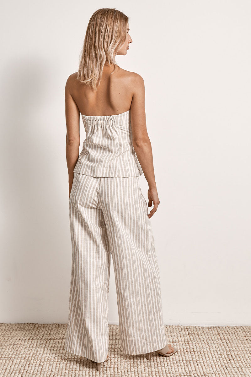 Mon Renn women's Clothing Sydney Illusion Pant Cream