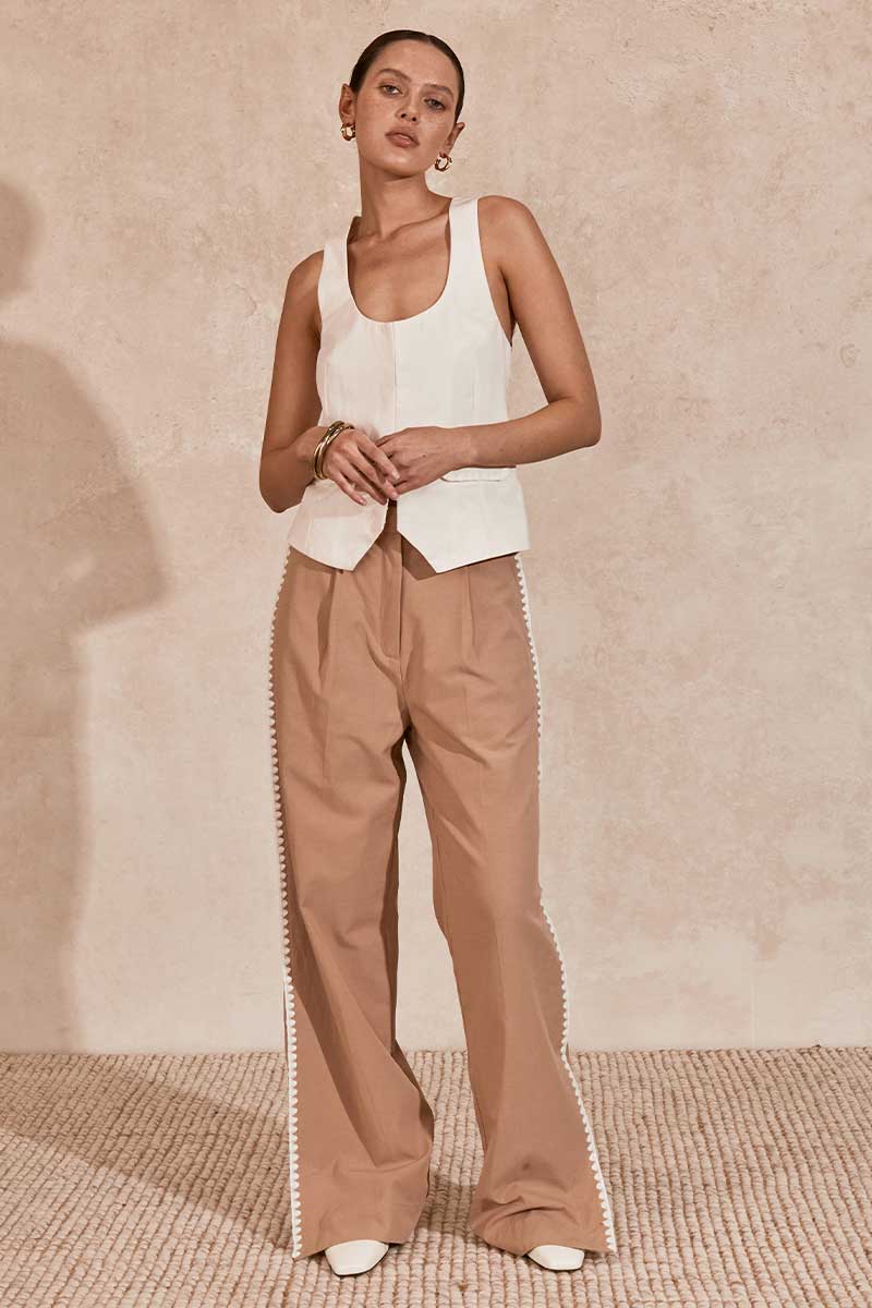 LISLE VEST TOP - IVORY