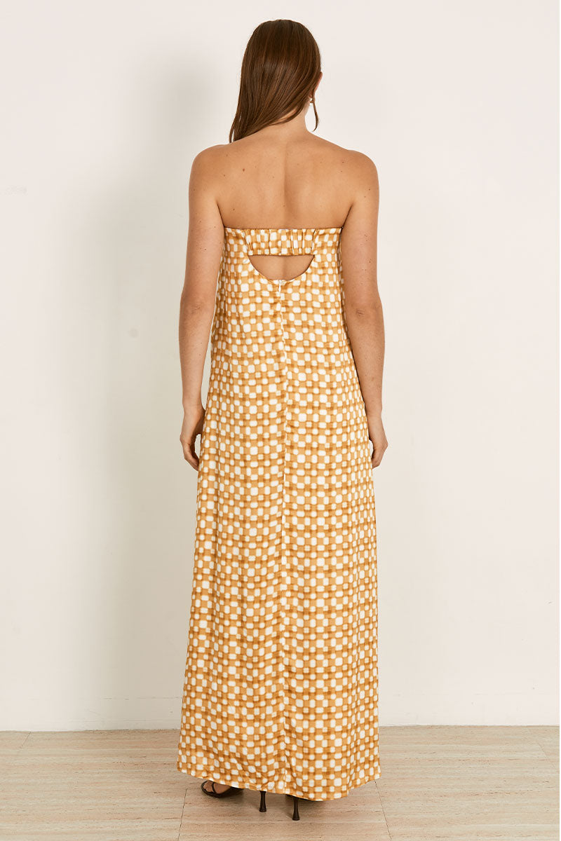 Mon Renn women's Clothing Sydney Lumen Maxi Dress Gold