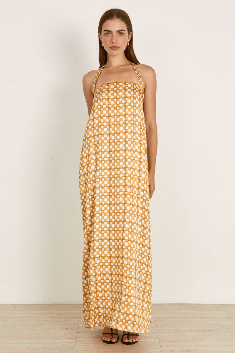 Mon Renn women's Clothing Sydney Lumen Maxi Dress Gold