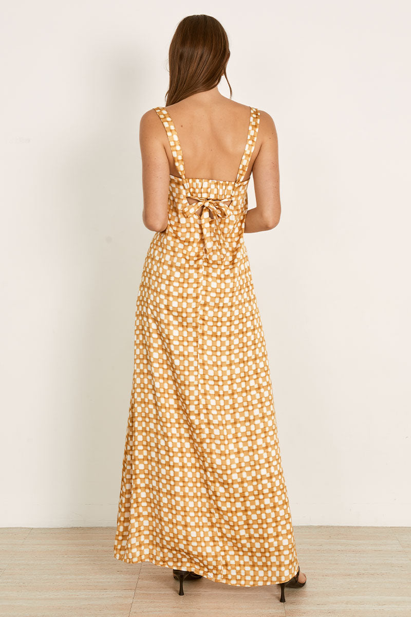 Mon Renn women's Clothing Sydney Lumen Maxi Dress Gold