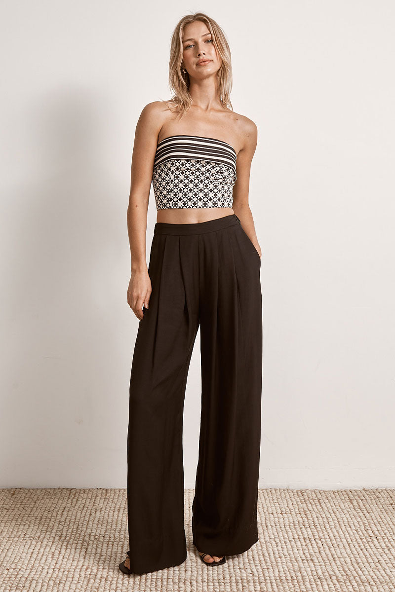 Mon Renn women's Clothing Sydney Lune Pant Black