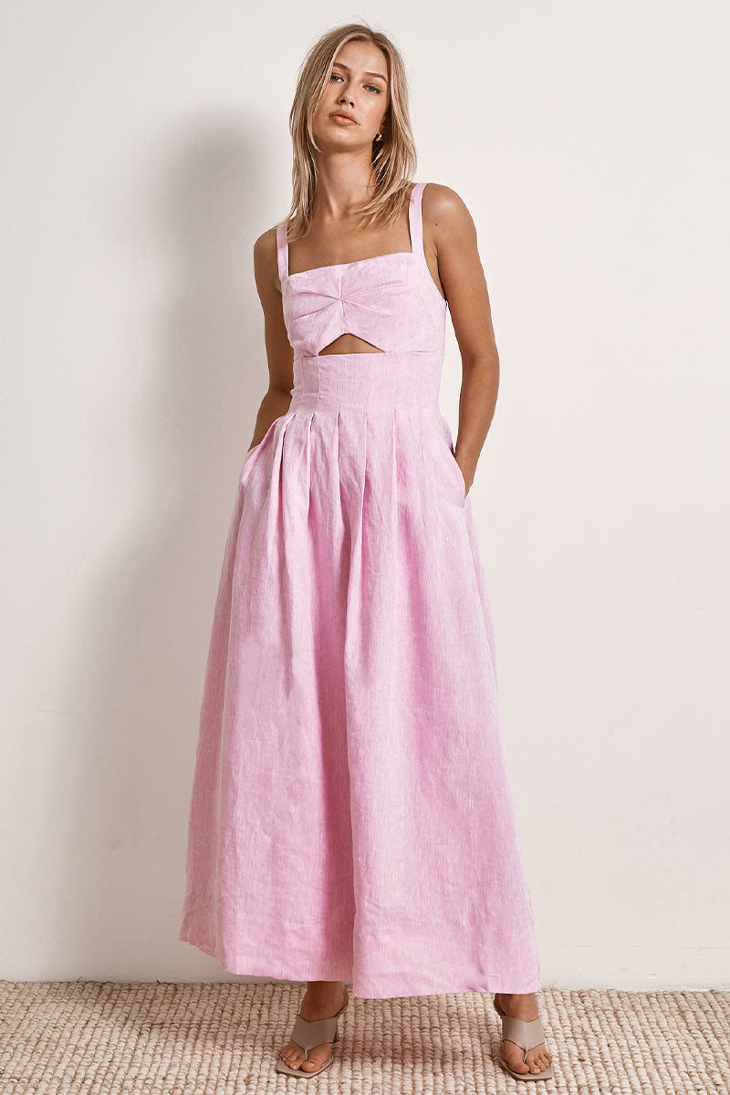 Mon Renn women's Clothing Sydney Rise Midi Dress Pink