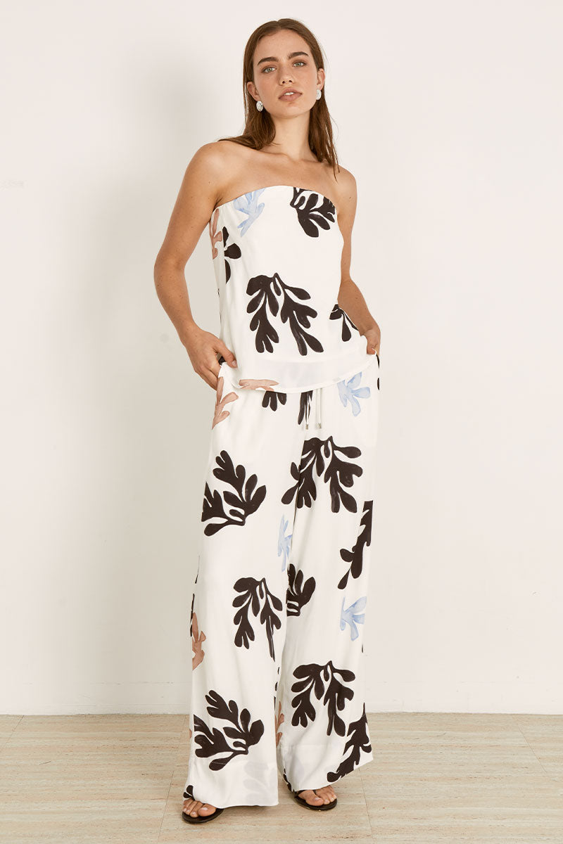 Mon Renn women's Clothing Sydney Scylla Strapless Top White