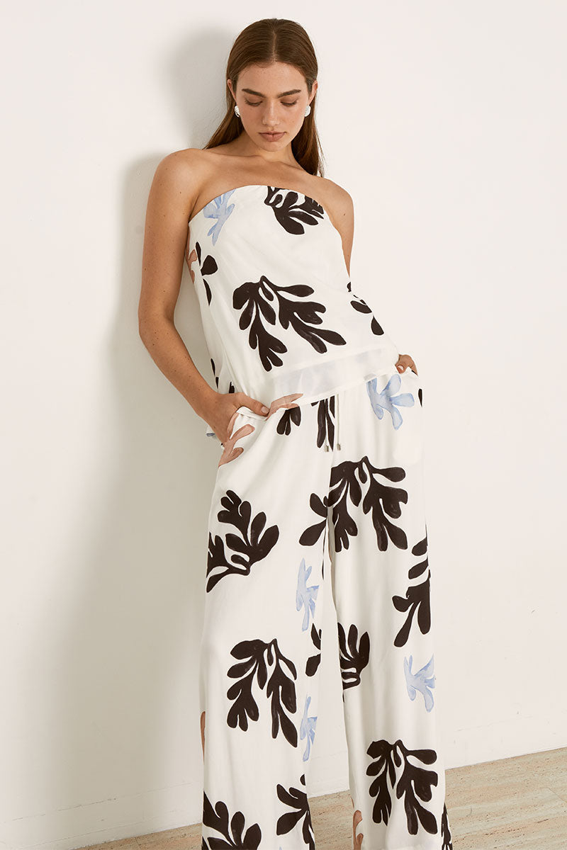 Mon Renn women's Clothing Sydney Scylla Strapless Top White