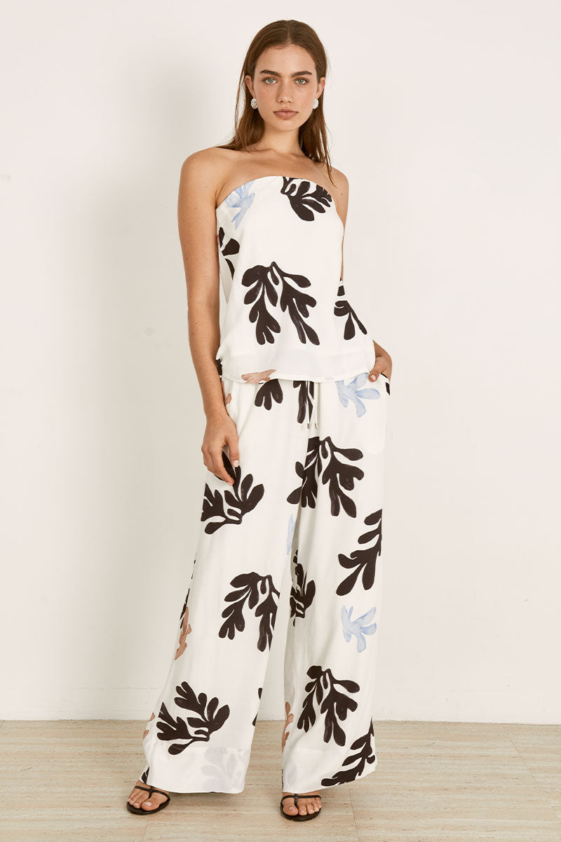 Mon Renn women's Clothing Sydney Scylla Strapless Top White