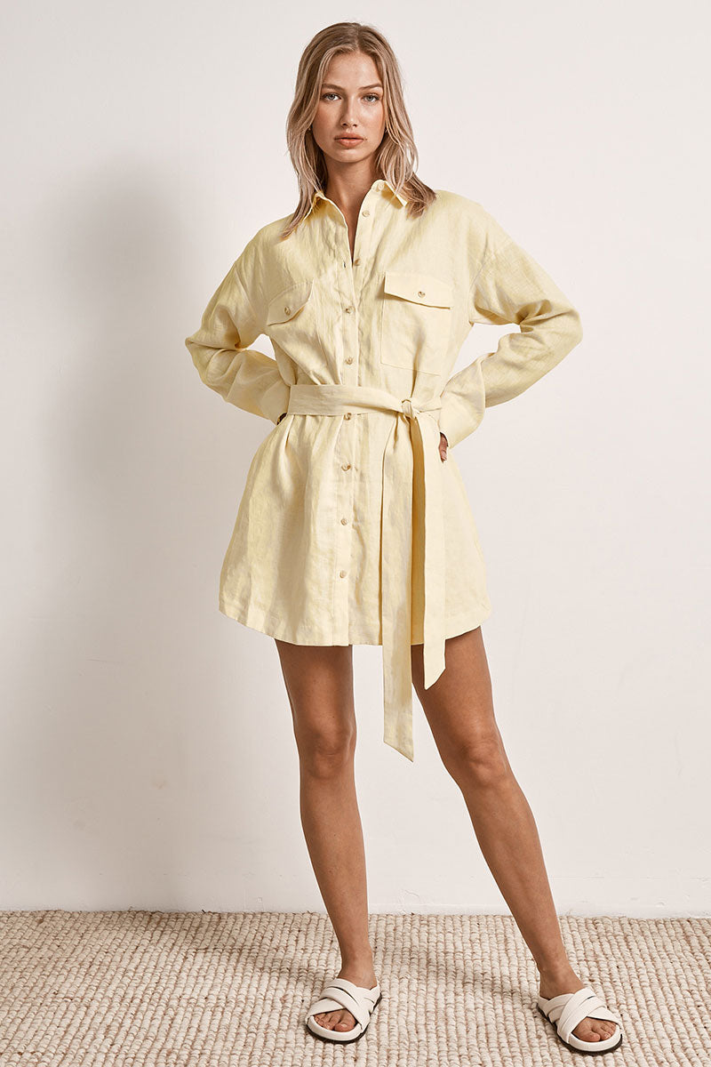 Mon Renn women's Clothing Sydney Solar Long Sleeve Mini Dress