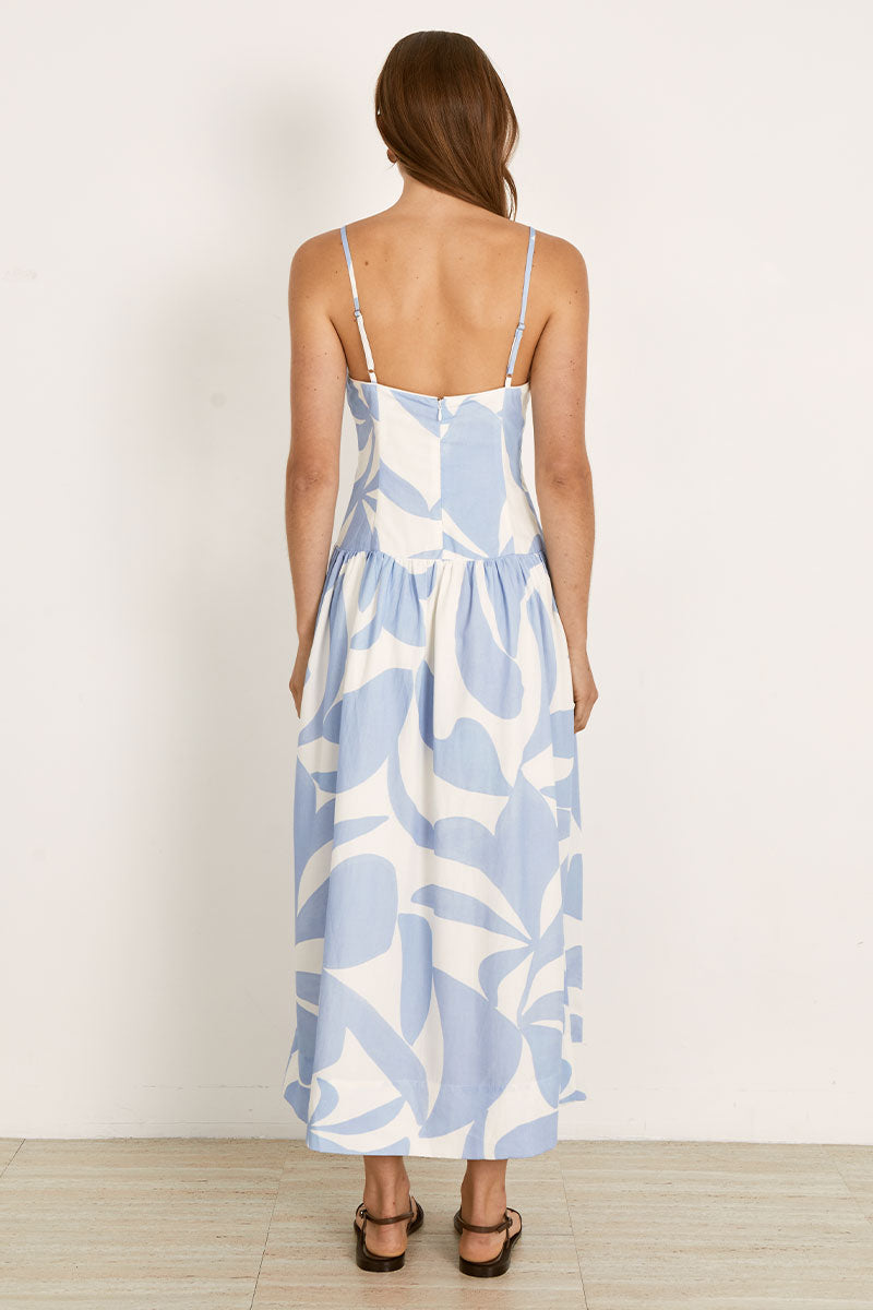 SURREAL MIDI DRESS - SURREAL BLUE