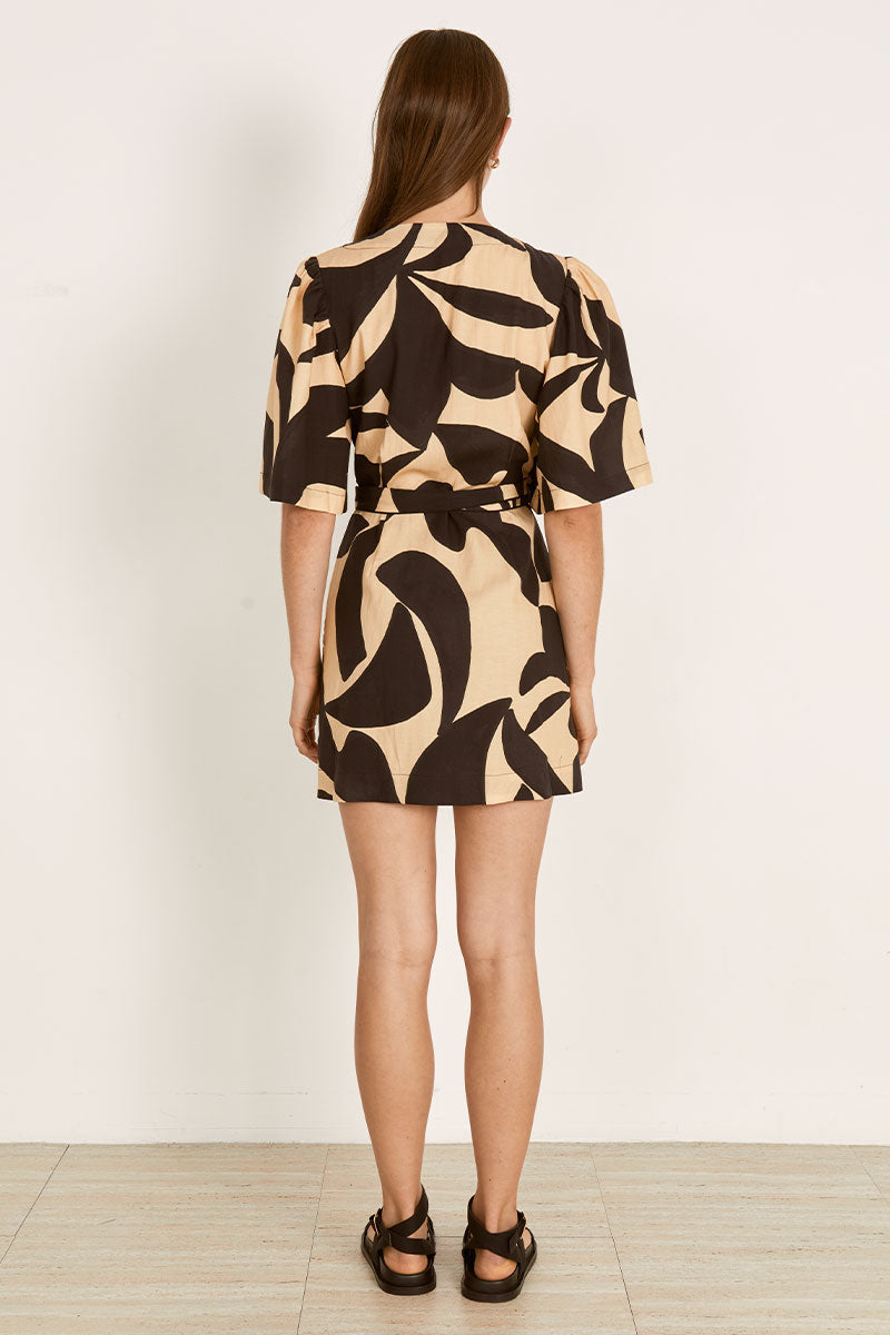 Mon Renn women's Clothing Sydney Surreal Mini Dress Black