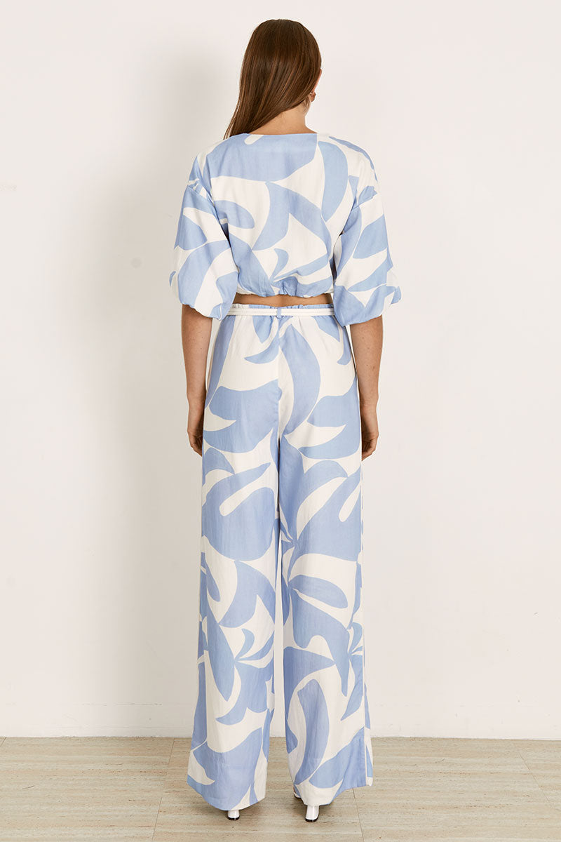 Mon Renn women's Clothing Sydney Surreal Pant Blue