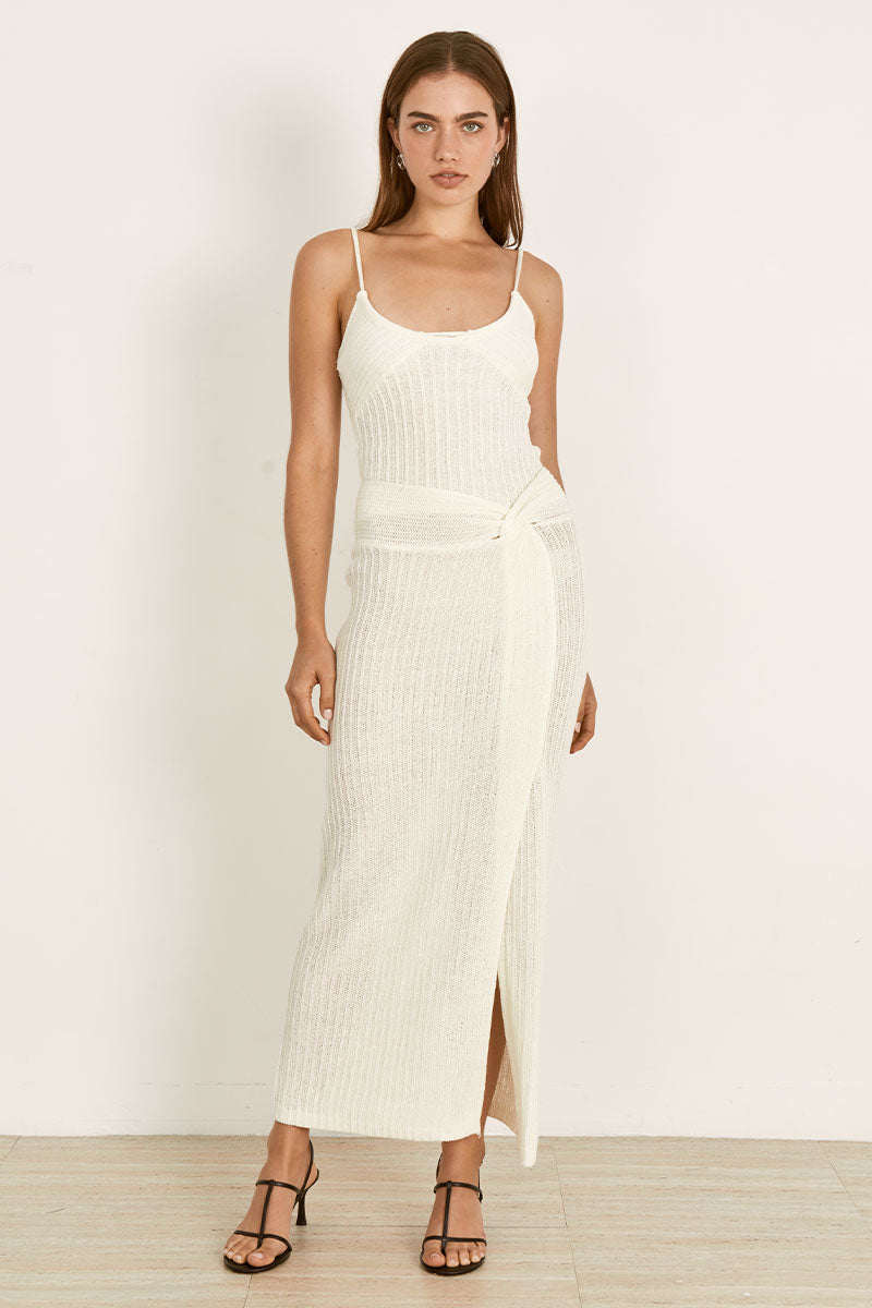 Mon Renn women's Clothing Sydney Wanderer Knit Skirt Cream