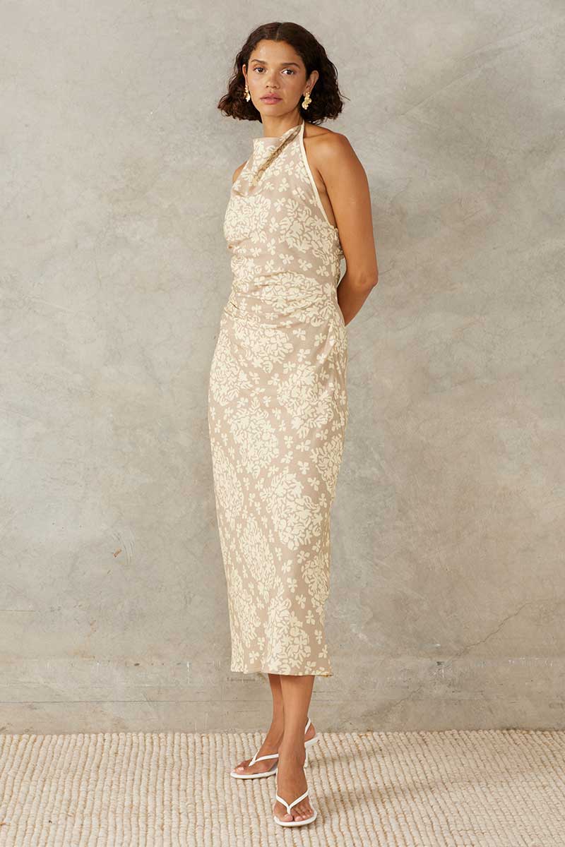 VACANZA FLORAL MIDI DRESS - VACANZA FLORAL PRINT