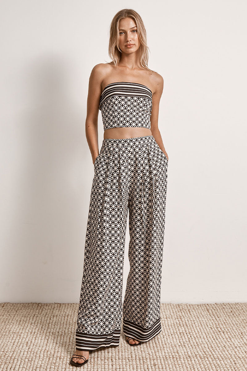 Mon Renn women's Clothing Sydney Moonlight Pant Black and White