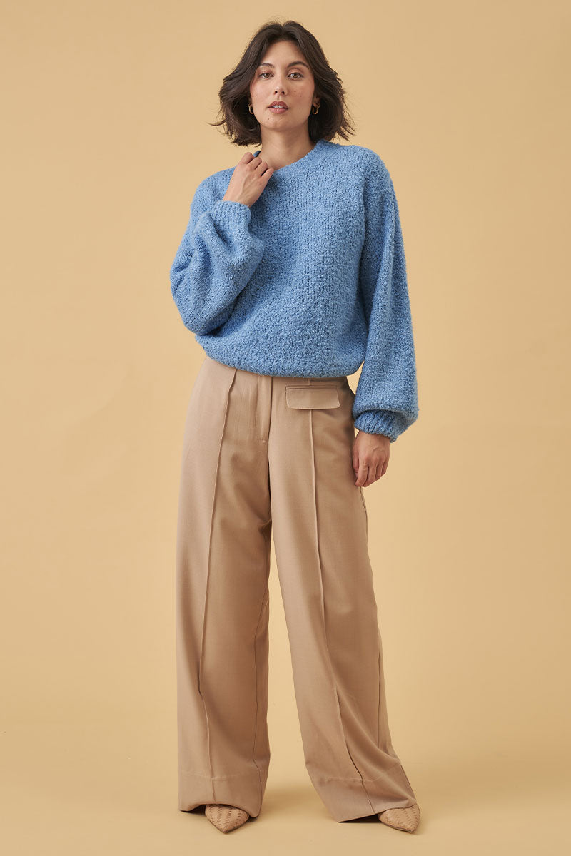Mon Renn women's Clothing Sydney enlighten Knit Jumper blue