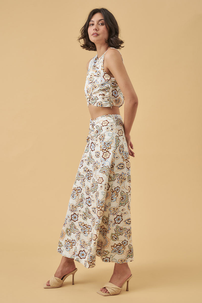 Mon Renn women's Clothing Sydney impression print midi skirt
