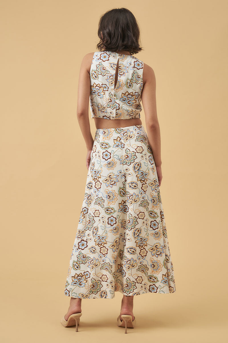 Mon Renn women's Clothing Sydney impression print midi skirt
