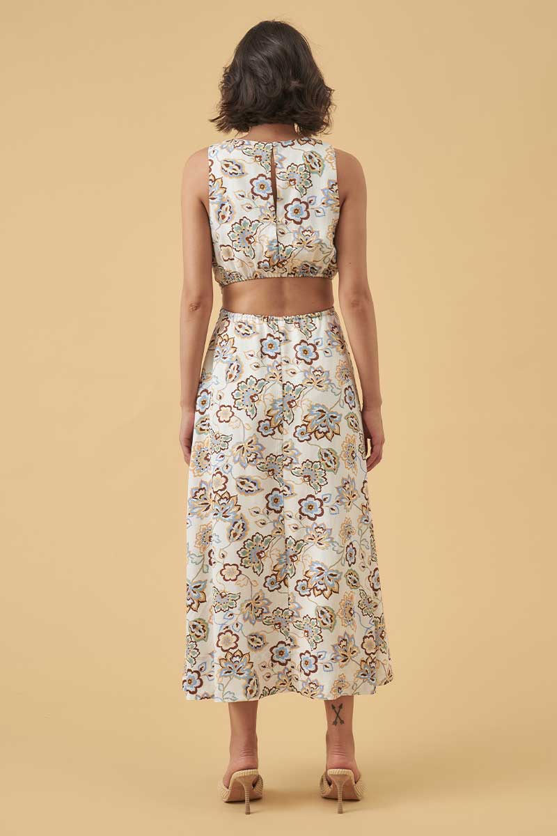 Mon Renn women's Clothing Sydney impression print midi dress
