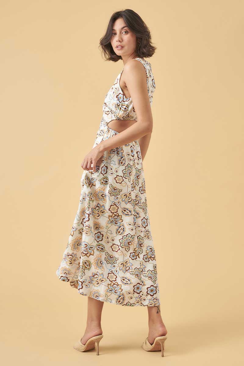 Mon Renn women's Clothing Sydney impression print midi dress