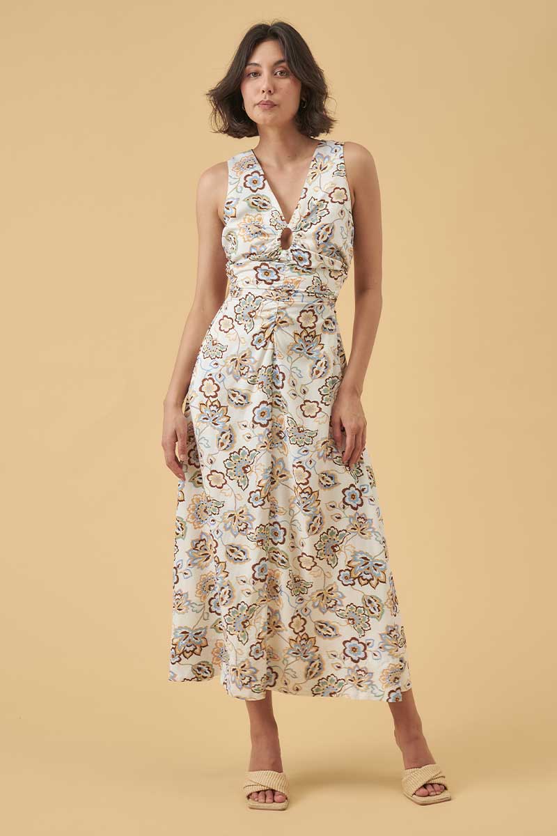 Mon Renn women's Clothing Sydney impression print midi dress