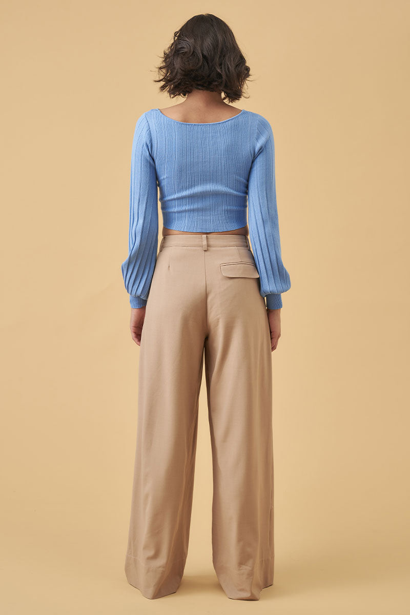 Mon Renn women's Clothing Sydney Sense knit top blue
