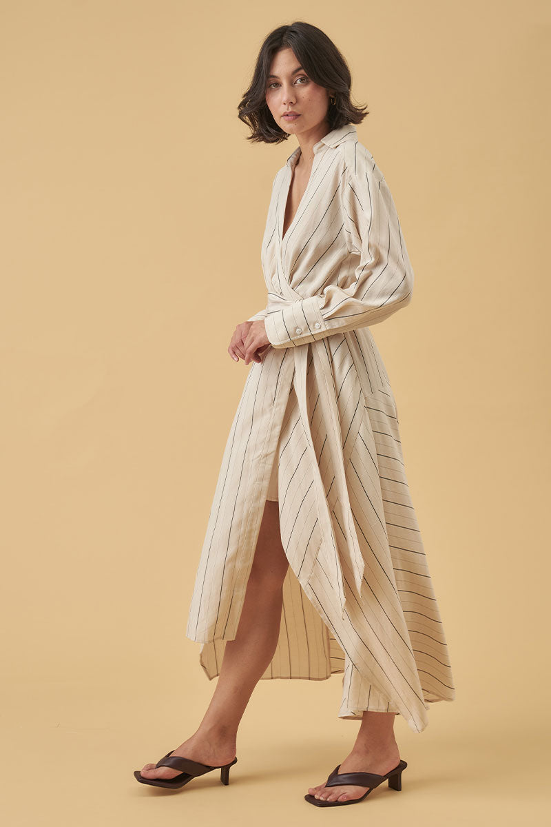 Mon Renn women's Clothing Sydney valley midi dress cream