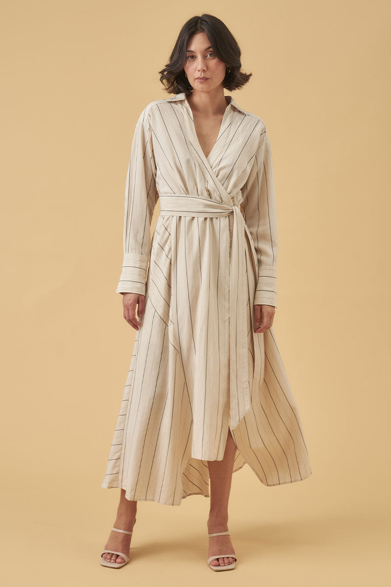 Mon Renn women's Clothing Sydney valley midi dress cream