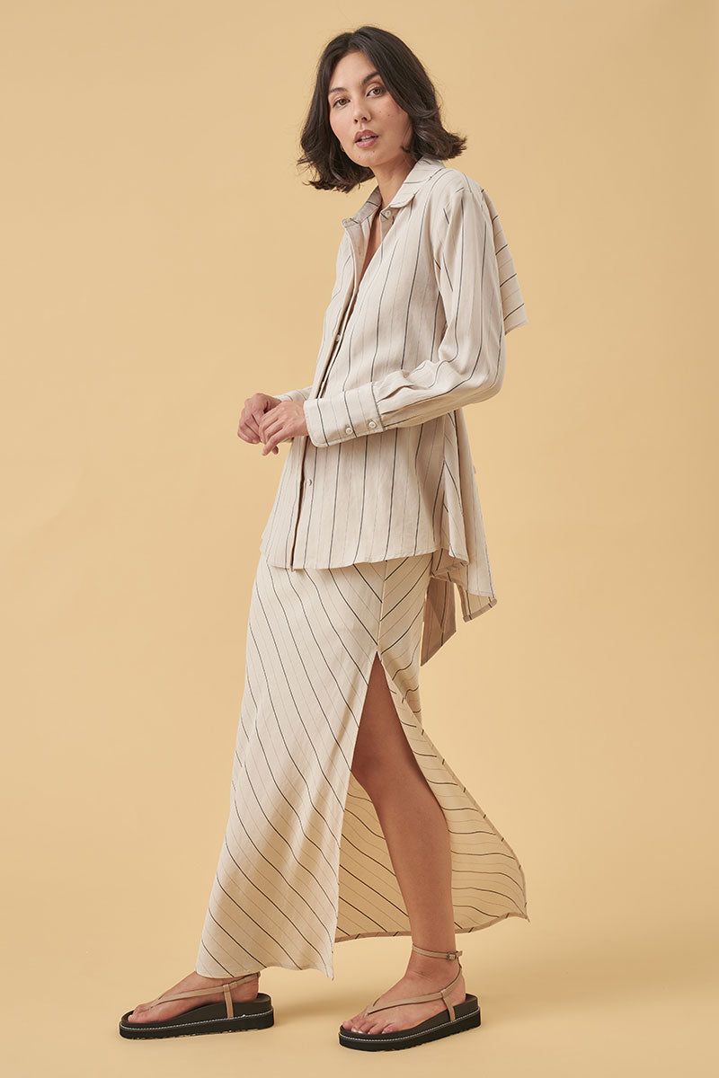 Mon Renn women's Clothing Sydney valley bias skirt cream