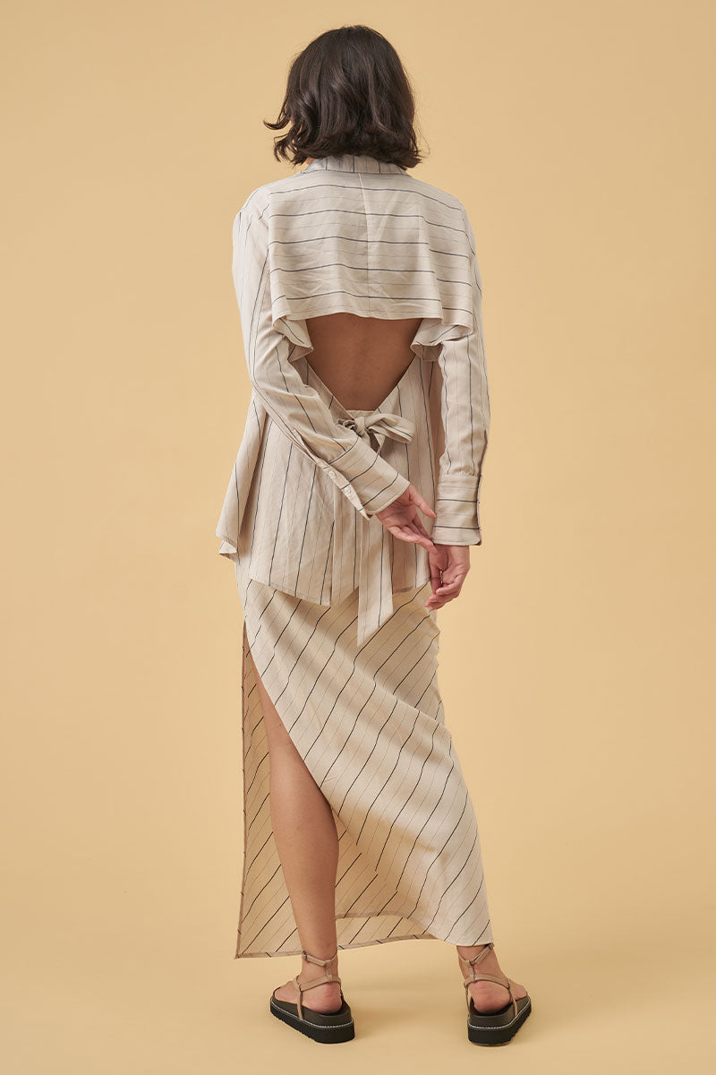 Mon Renn women's Clothing Sydney valley bias skirt cream