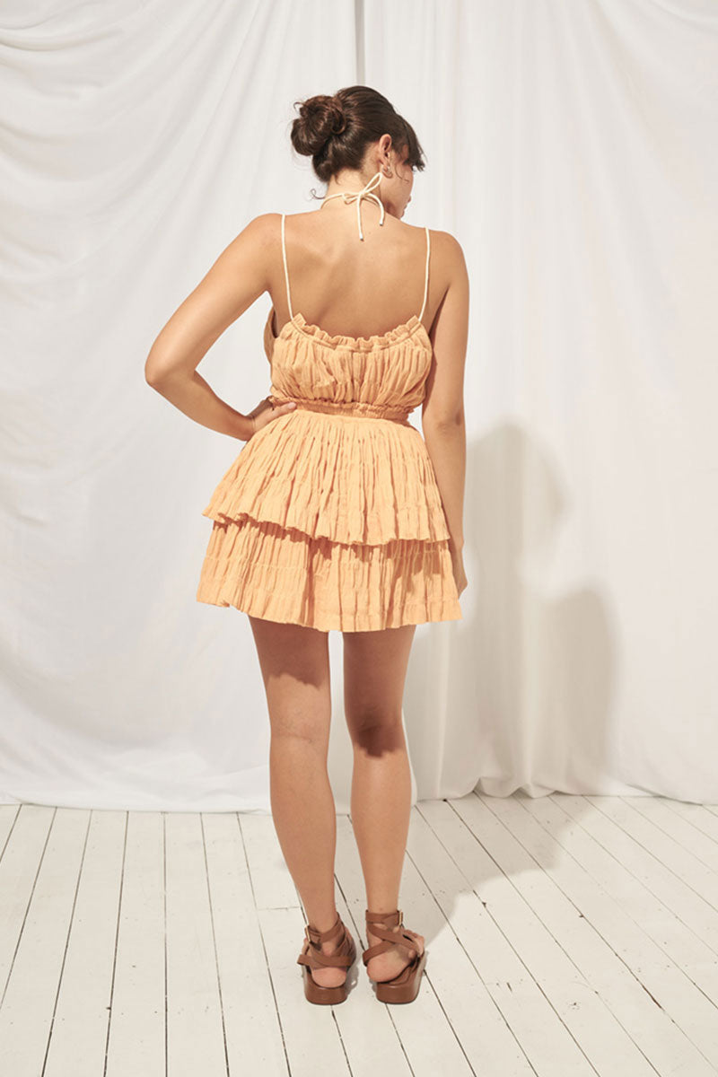 ZEST MINI SKIRT - PAPAYA