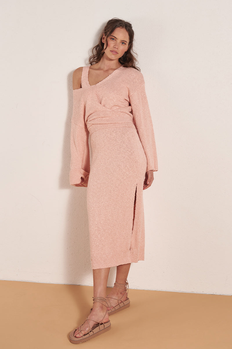 Mon Renn women's Clothing Sydney Cove Knit Jumper Pink